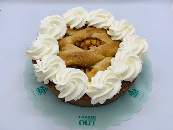 Appeltaart met slagroom